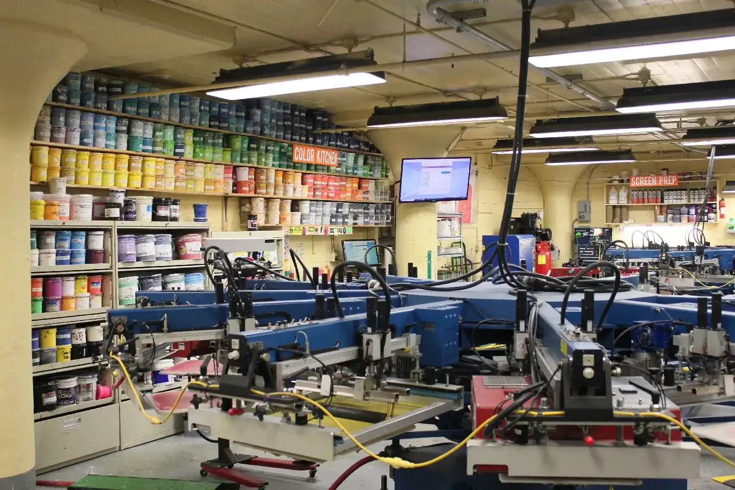 Screen printing workshop for bulk workwear orders — Romford UK