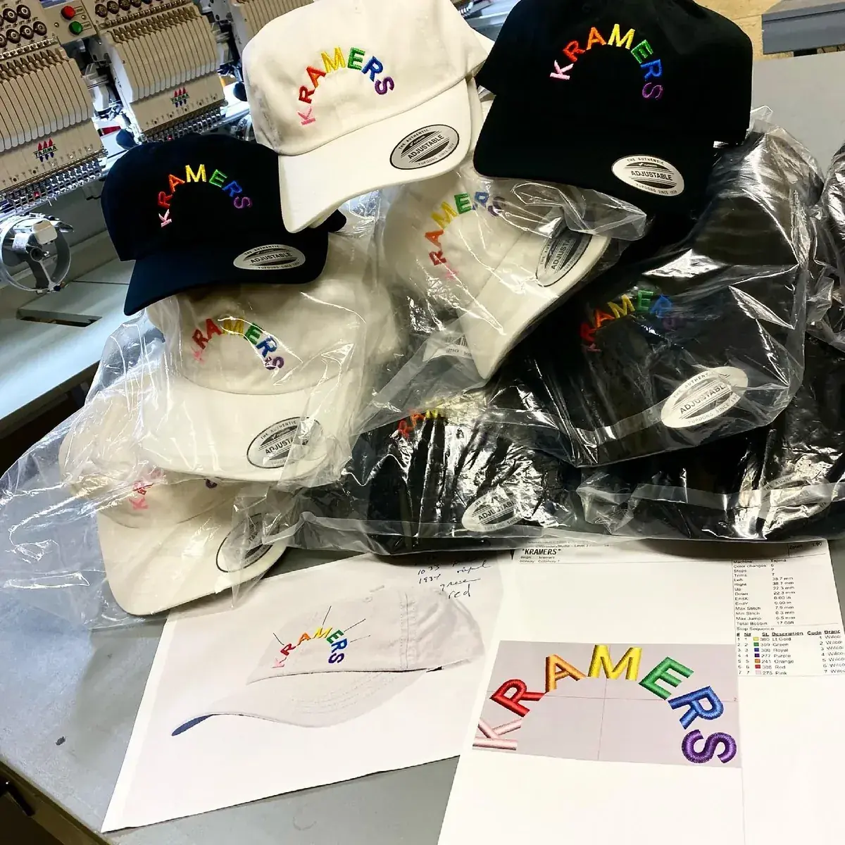 Embroidery production for company uniforms — workwear printing Essex